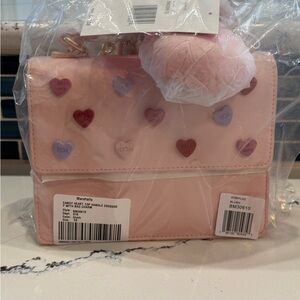 NWT Betsey Johnson Candy Heart Top Handle Crossody With Bag Charm